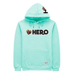 Hood Hero Hoodie - HERO - Aqua