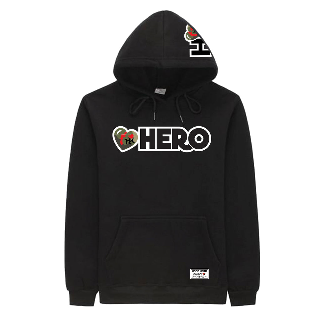 Hood Hero Hoodie - HERO - Black