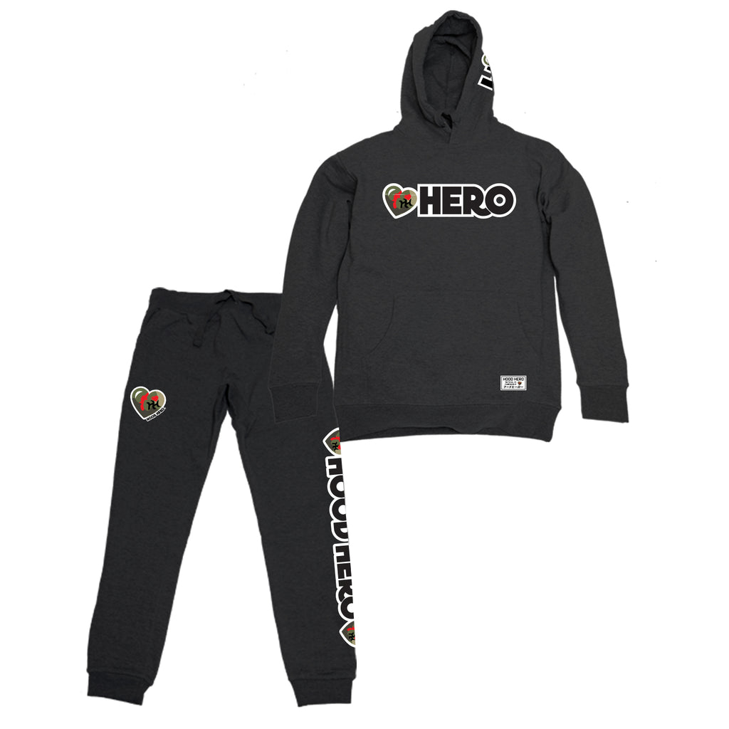 Hood Hero - Sweat Set - Black